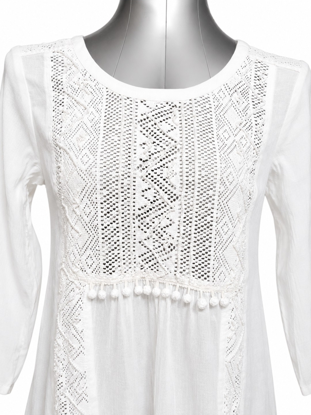 Anthropologie Maeve Boho Lace Crochet Beaded Top Excellent Pre-owned Condition - Picture 4 of 9